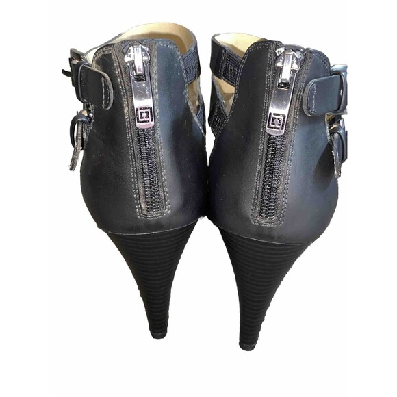 NEW Liz Claiborne 'Gavi' Cognac lack Strap 4" Stacked Heels/Sandals Open Toe 8.5 - Picture 6 of 13